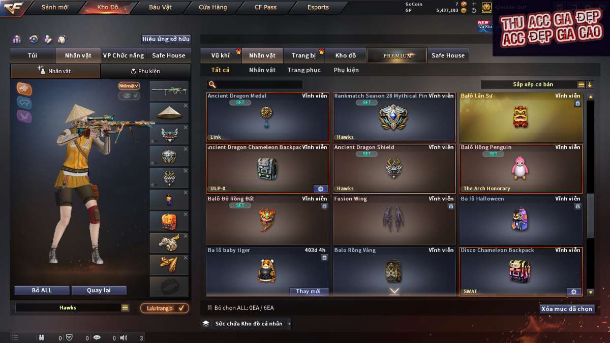 shop acc cf uy tin gia re